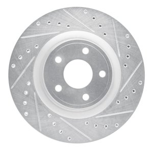 Chevrolet Cobalt Brake Rotor (1) - Front Right - R1 Concepts - Drilled & Slotted - Silver - `07-`10 Chevrolet Cobalt Brake Rotor (1) - Front Right - R1 Concepts - Drilled & Slotted - Silver - `07-`10
